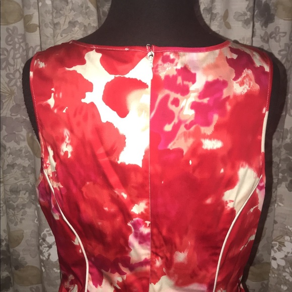 STUNNING R&J Couture Watercolor Peplum Dress L - Picture 7 of 8